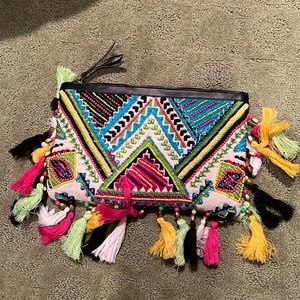 Colorful beach clutch bag